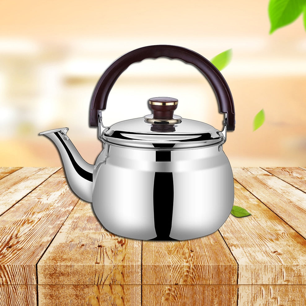 Stainless Steel Whistling Stovetop Kettle | Thickened Body, Loud Whistle Alert | Gas, Electric & Induction Compatible