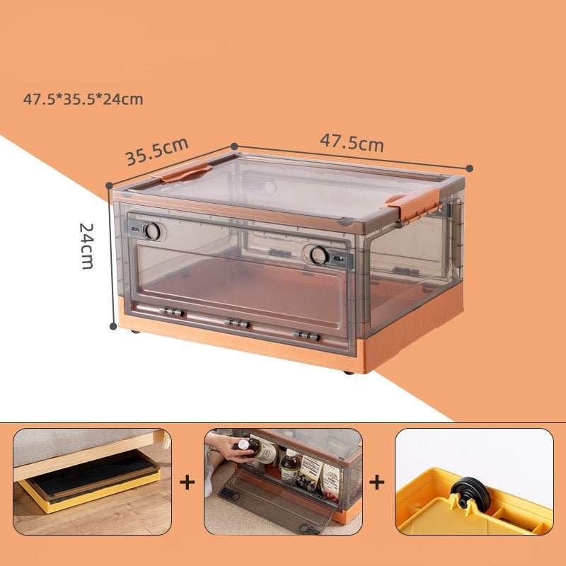 Storage Box with Wheels, Small/Medium/Super Large | 5 Color Options | Foldable & Stackable, Dust & Moisture Proof