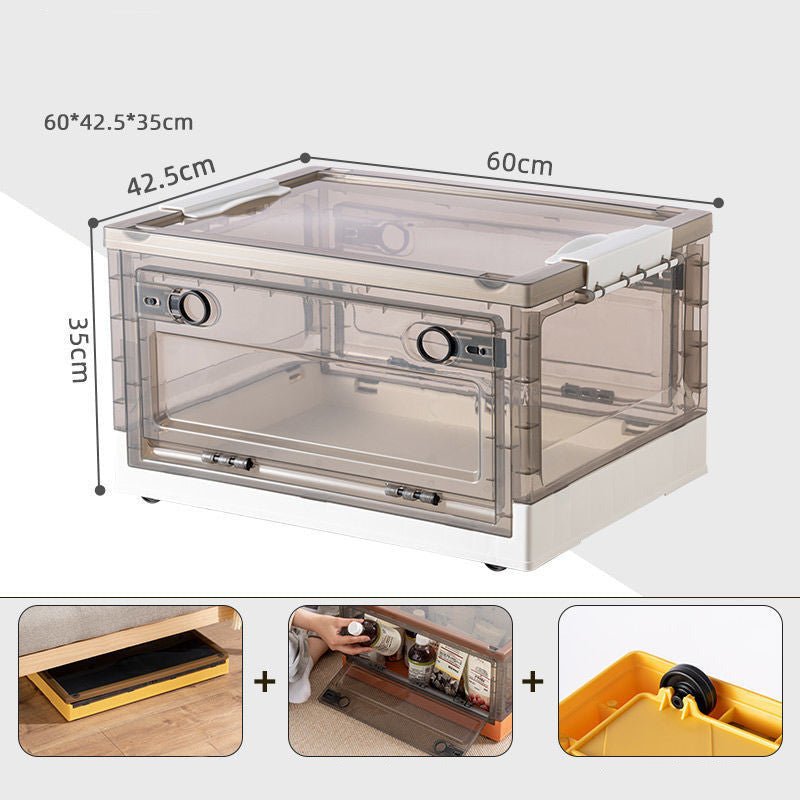 Storage Box with Wheels, Small/Medium/Super Large | 5 Color Options | Foldable & Stackable, Dust & Moisture Proof