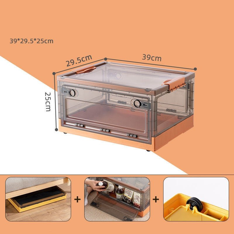 Storage Box with Wheels, Small/Medium/Super Large | 5 Color Options | Foldable & Stackable, Dust & Moisture Proof