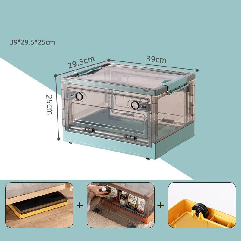 Storage Box with Wheels, Small/Medium/Super Large | 5 Color Options | Foldable & Stackable, Dust & Moisture Proof