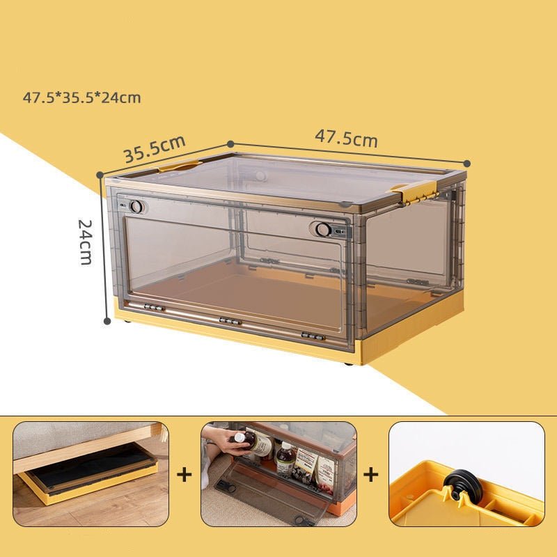 Storage Box with Wheels, Small/Medium/Super Large | 5 Color Options | Foldable & Stackable, Dust & Moisture Proof