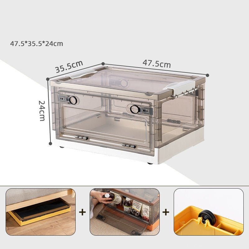 Storage Box with Wheels, Small/Medium/Super Large | 5 Color Options | Foldable & Stackable, Dust & Moisture Proof