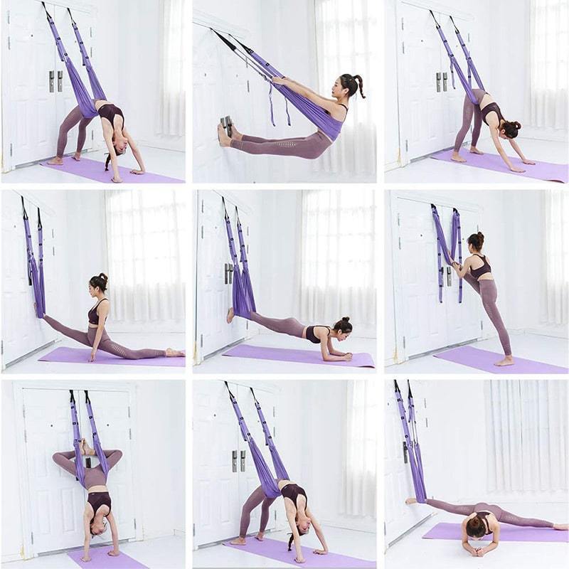Stretch Band with Numbered Loops | Adjustable Length for Yoga, Pilates and Mobility Training | Soft Woven Fabric