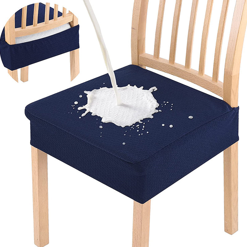 Stretch Chair Cover Polyester Knit | Waterproof Diamond Jacquard Design | Machine Washable Stain Protection For Chairs