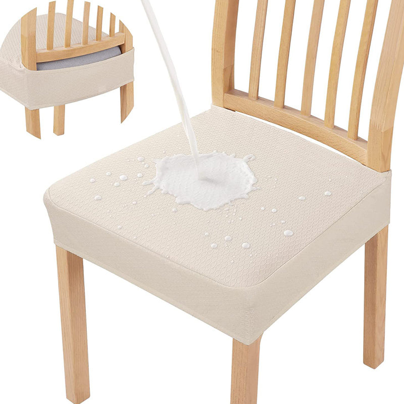 Stretch Chair Cover Polyester Knit | Waterproof Diamond Jacquard Design | Machine Washable Stain Protection For Chairs