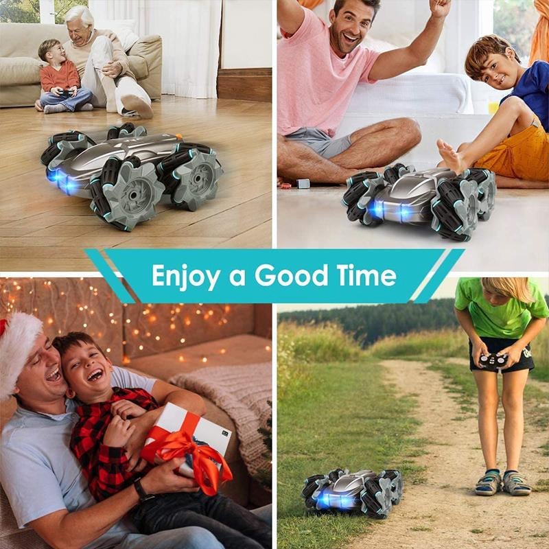Stunt Car Toy Remote Control 2.4Ghz Mecanum Wheels with 360° Rotation