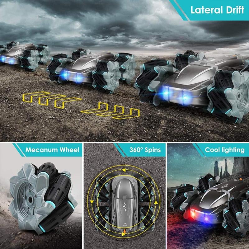 Stunt Car Toy Remote Control 2.4Ghz Mecanum Wheels with 360° Rotation