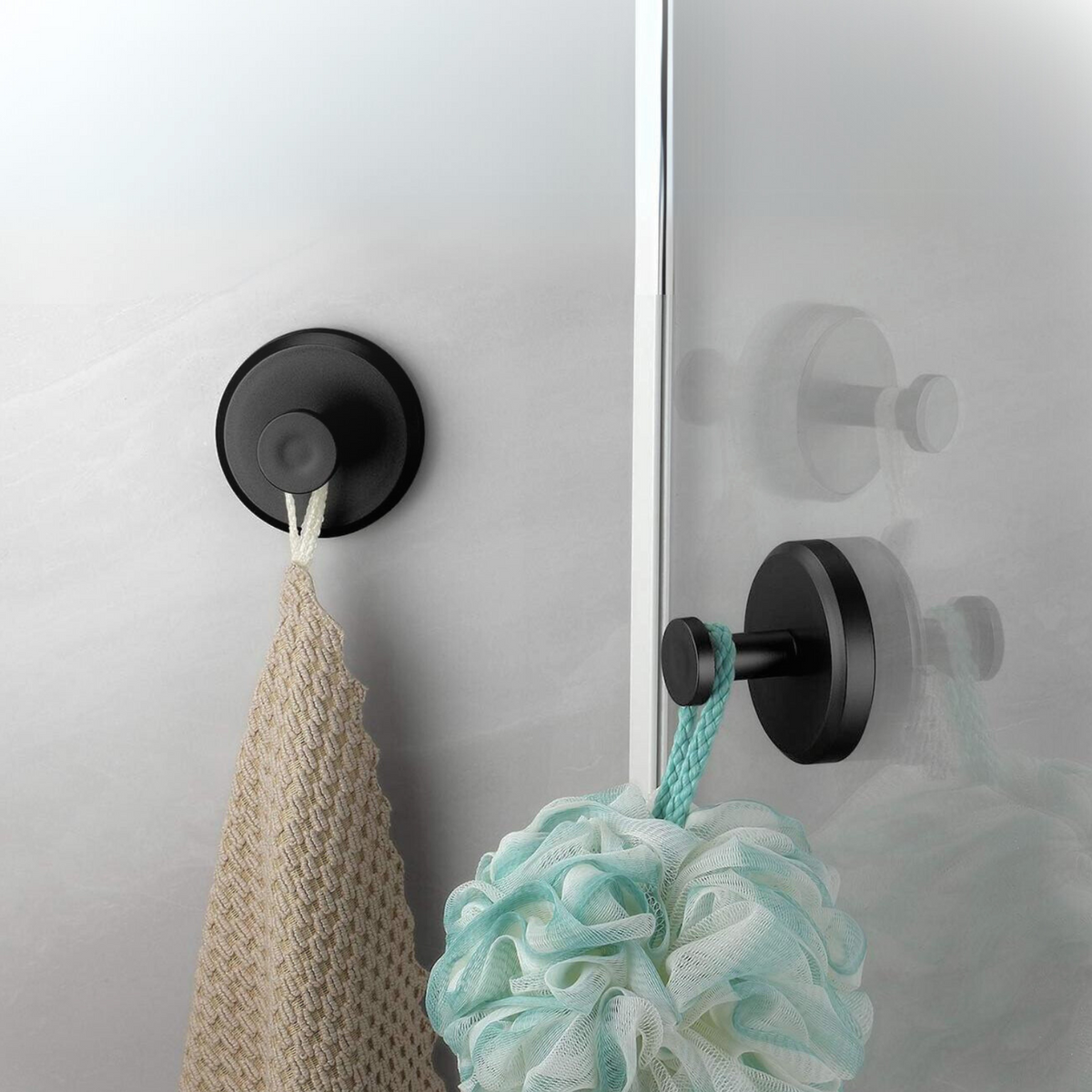 Suction Hooks Wall Mounted No-Drill Waterproof Heavy-Duty with Strong Grip