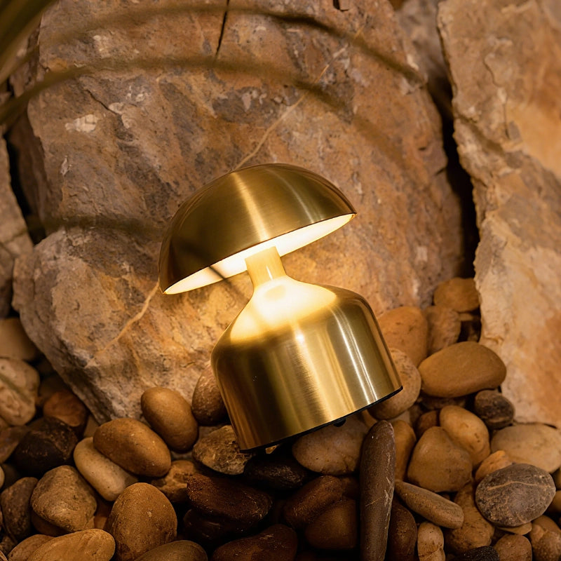 Table Lamp | Dimmable Ring Glow, Rounded Mushroom Shape