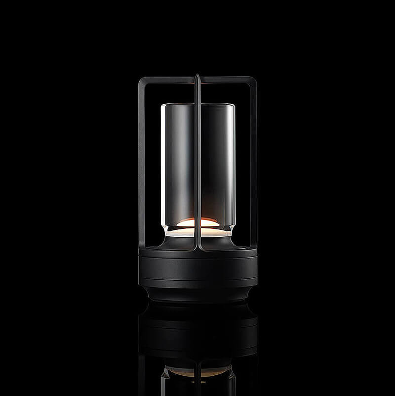 Table Lamp | Touch Dimming, Open Frame Cylinder Shade