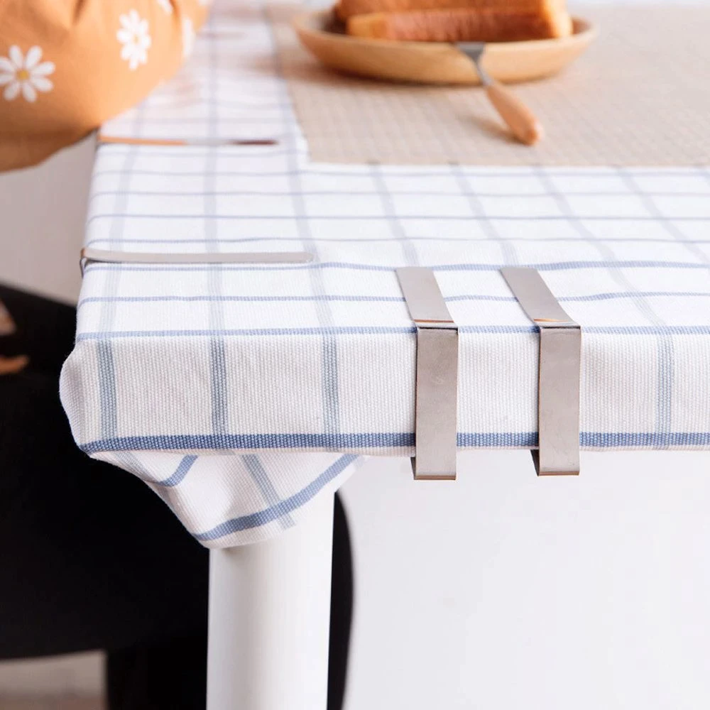 Tablecloth Clamps Stainless Steel | Reusable Picnic Table Cloth Holders | Windproof Grip for Outdoor and Indoor Dining