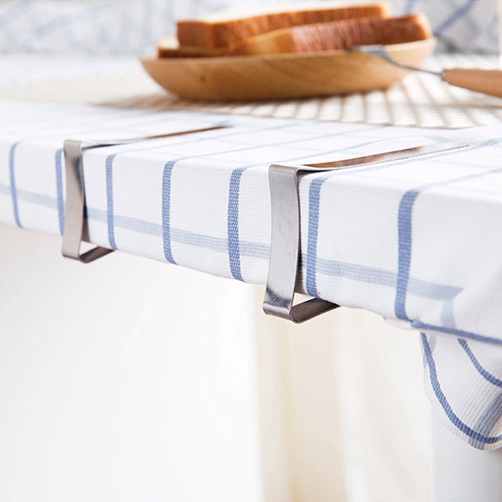 Tablecloth Clamps Stainless Steel | Reusable Picnic Table Cloth Holders | Windproof Grip for Outdoor and Indoor Dining
