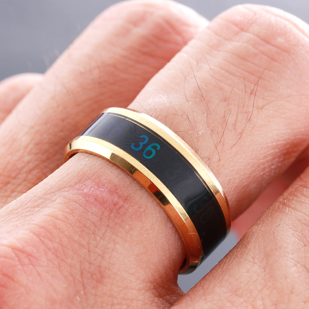 Temperature Sensor Ring for Women | Displays Skin Temperature in 20-30 Seconds | Sleek Everyday Wearable Design