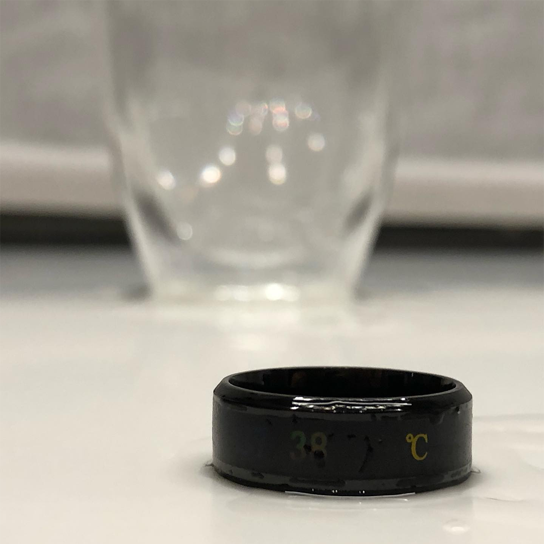 Temperature Sensor Ring for Women | Displays Skin Temperature in 20-30 Seconds | Sleek Everyday Wearable Design
