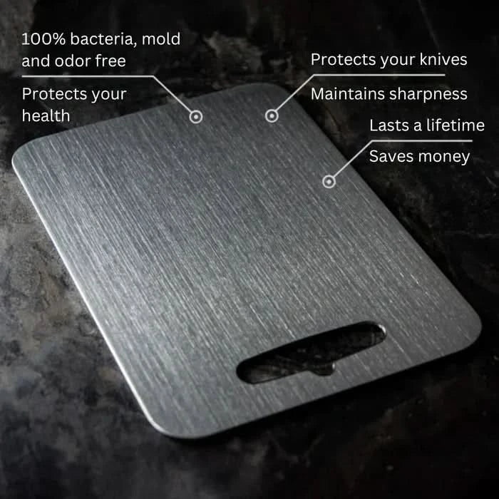 Titanium Cutting Board Rustproof Non-Porous with Odourless Surface
