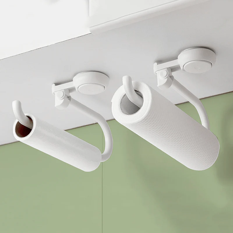Toilet Paper Holder | Top Tray Shelf, Lever Suction Mount