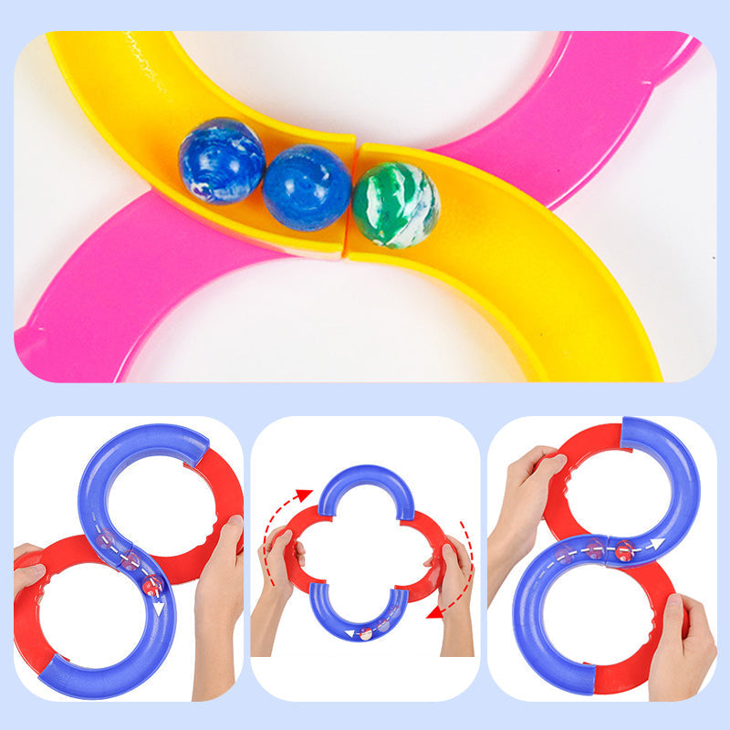 Track Ball Coordination Toy for Kids and Adults | S-Shaped Lane, 3 Balls | ABS Hand-Eye Coordination Training Toy