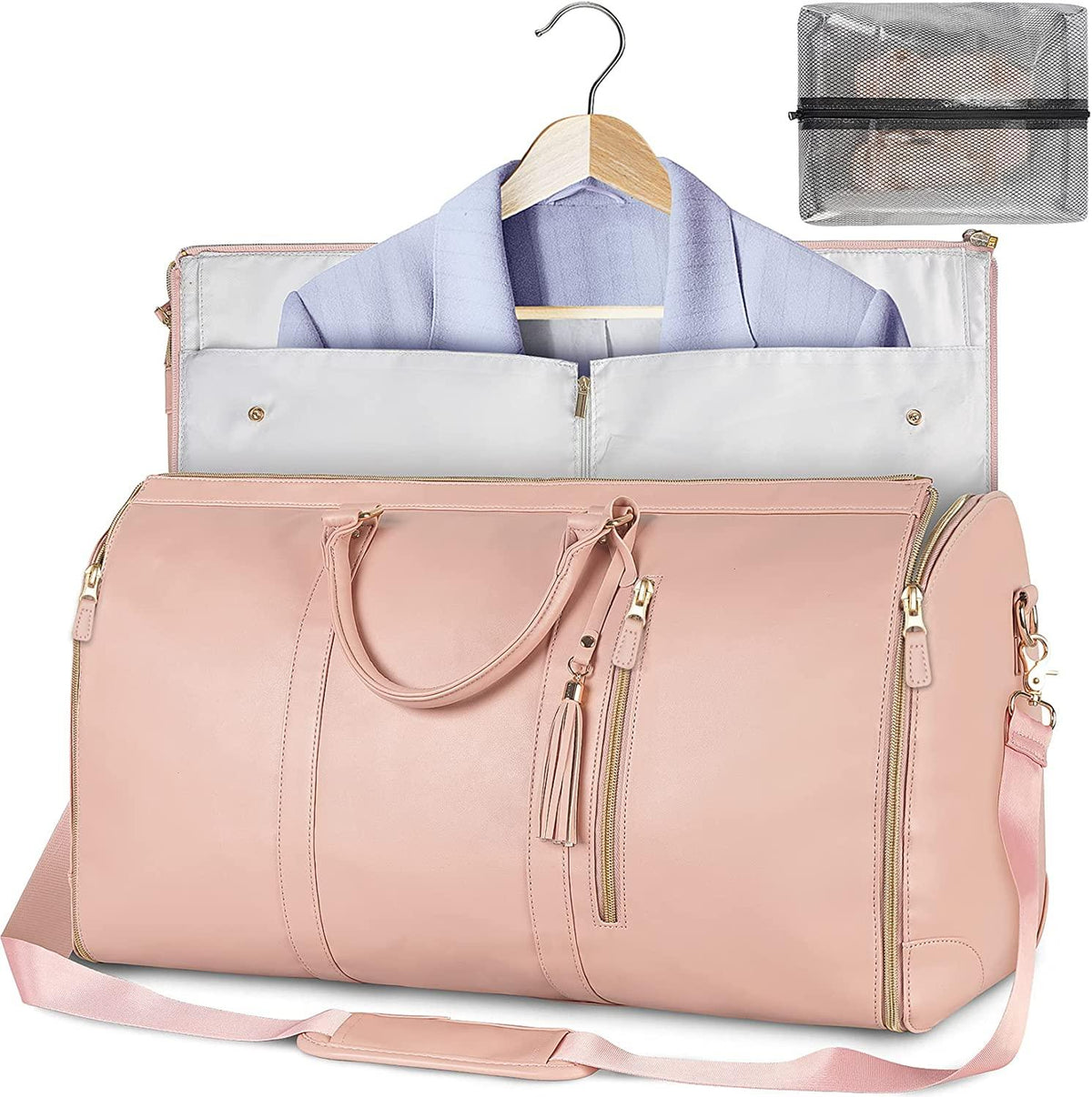 Trevano | Foldable PU Leather Storage Bag with Zipper Closure – Spacious Design for Suits