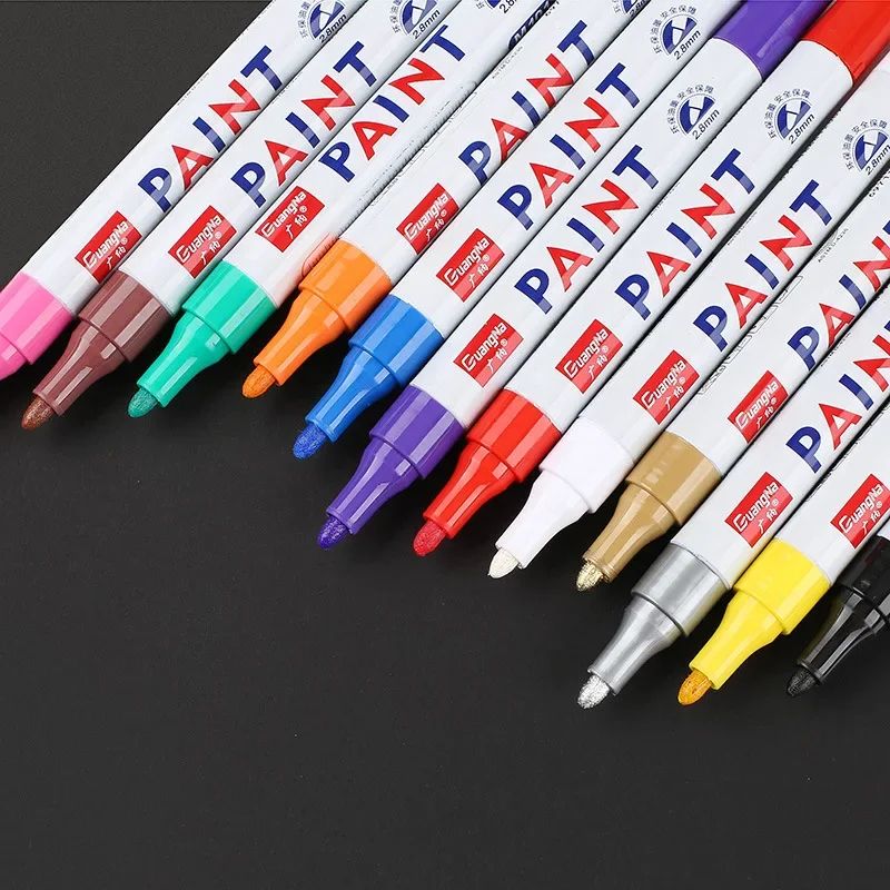 Tyre Paint Pen | Precision Tip for Rubber & Metal | Waterproof, Permanent Finish for Wheels, Treads & Auto Detailing