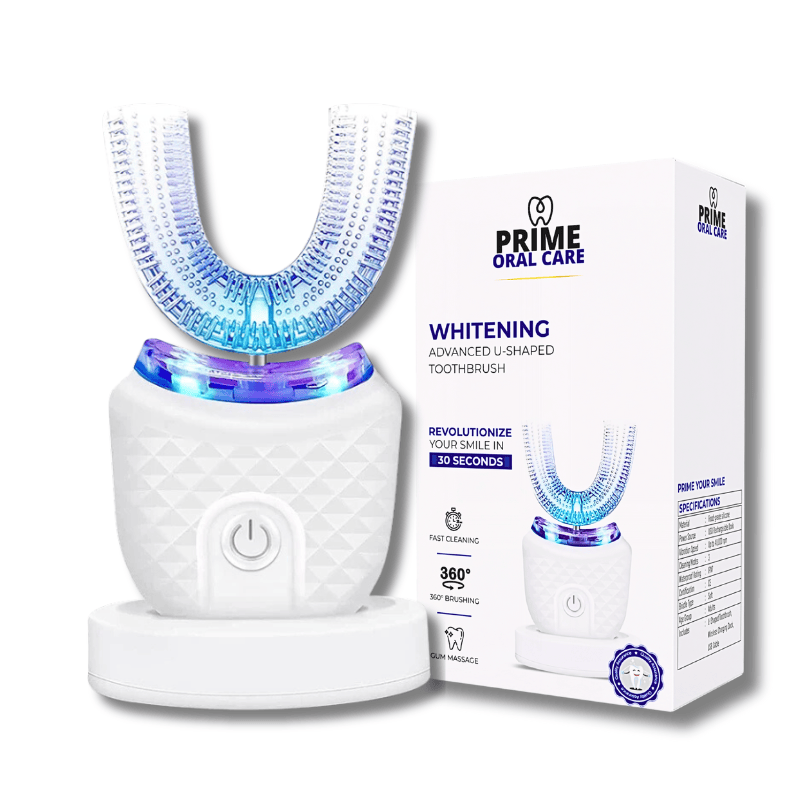 U-Shaped Sonic Toothbrush | 4 Cleaning Modes & Soft Silicone Mouthpiece | Full-Mouth Clean with Wireless Charging Dock