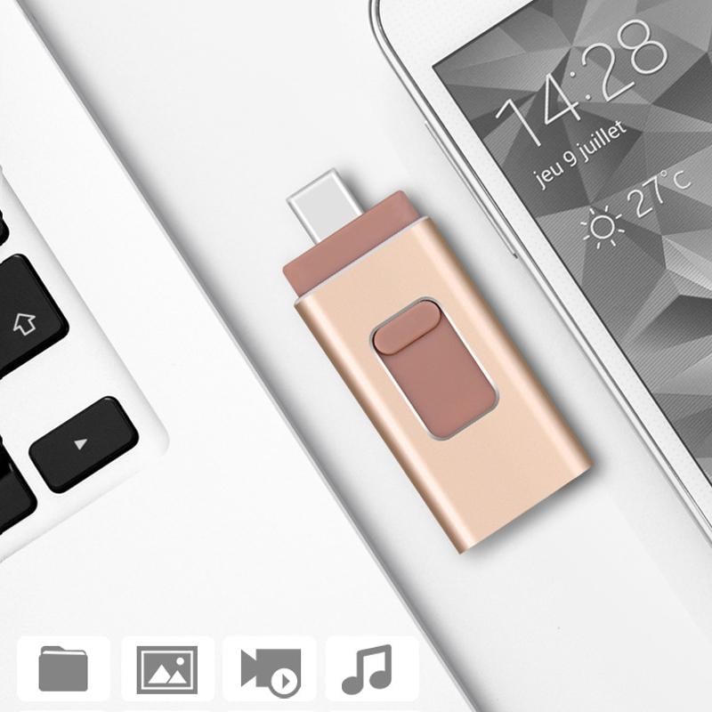 USB 3.0 Flash Disk Metal Plug-In Portable High-Speed with 80MB/s Read Speed