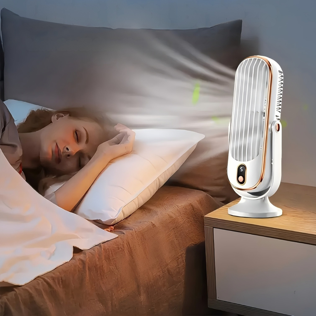 USB Desk Fan - Portable 360° Swivel Design with High-Velocity Airflow