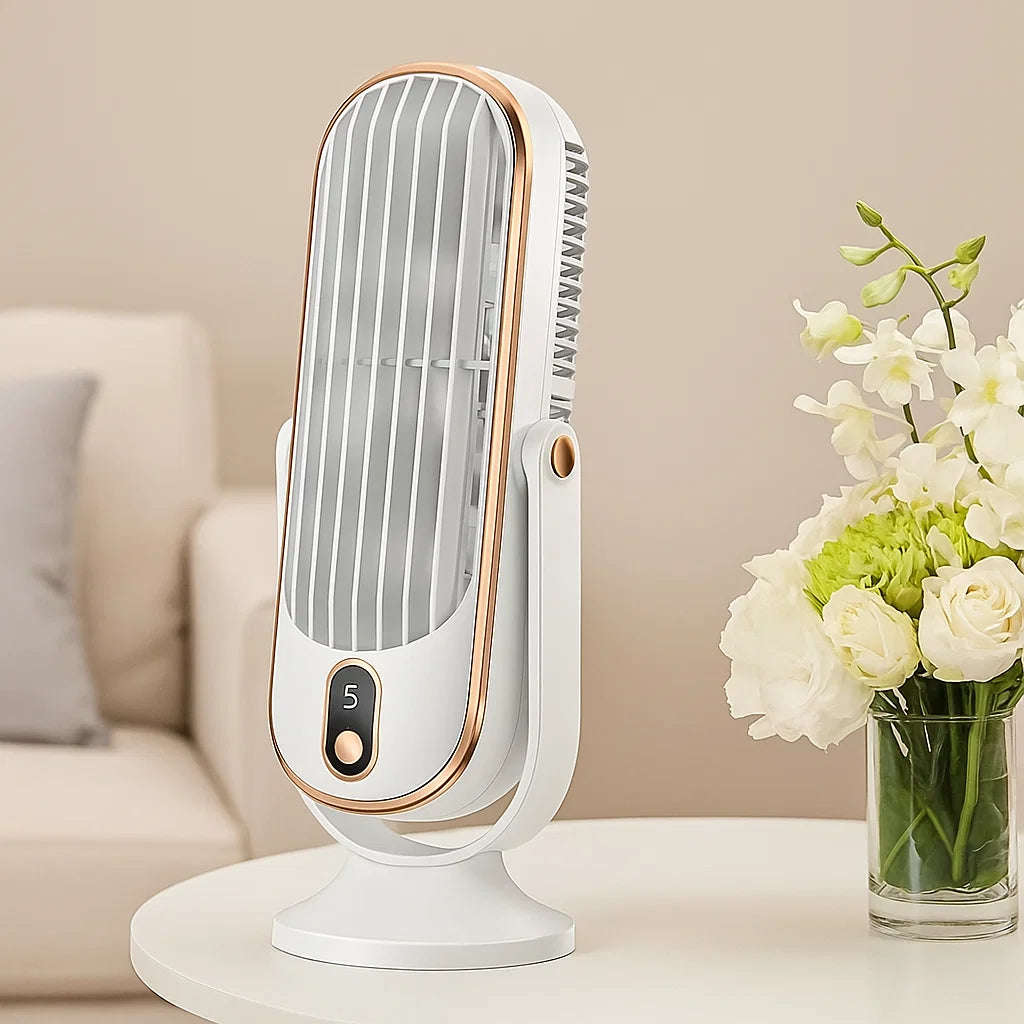 USB Desk Fan - Portable 360° Swivel Design with High-Velocity Airflow