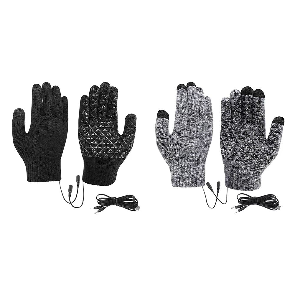 USB Electric Heated Gloves for Skiing, Riding & Outdoor Adventure | Touchscreen Fingertips | USB Powered Instant Warmth