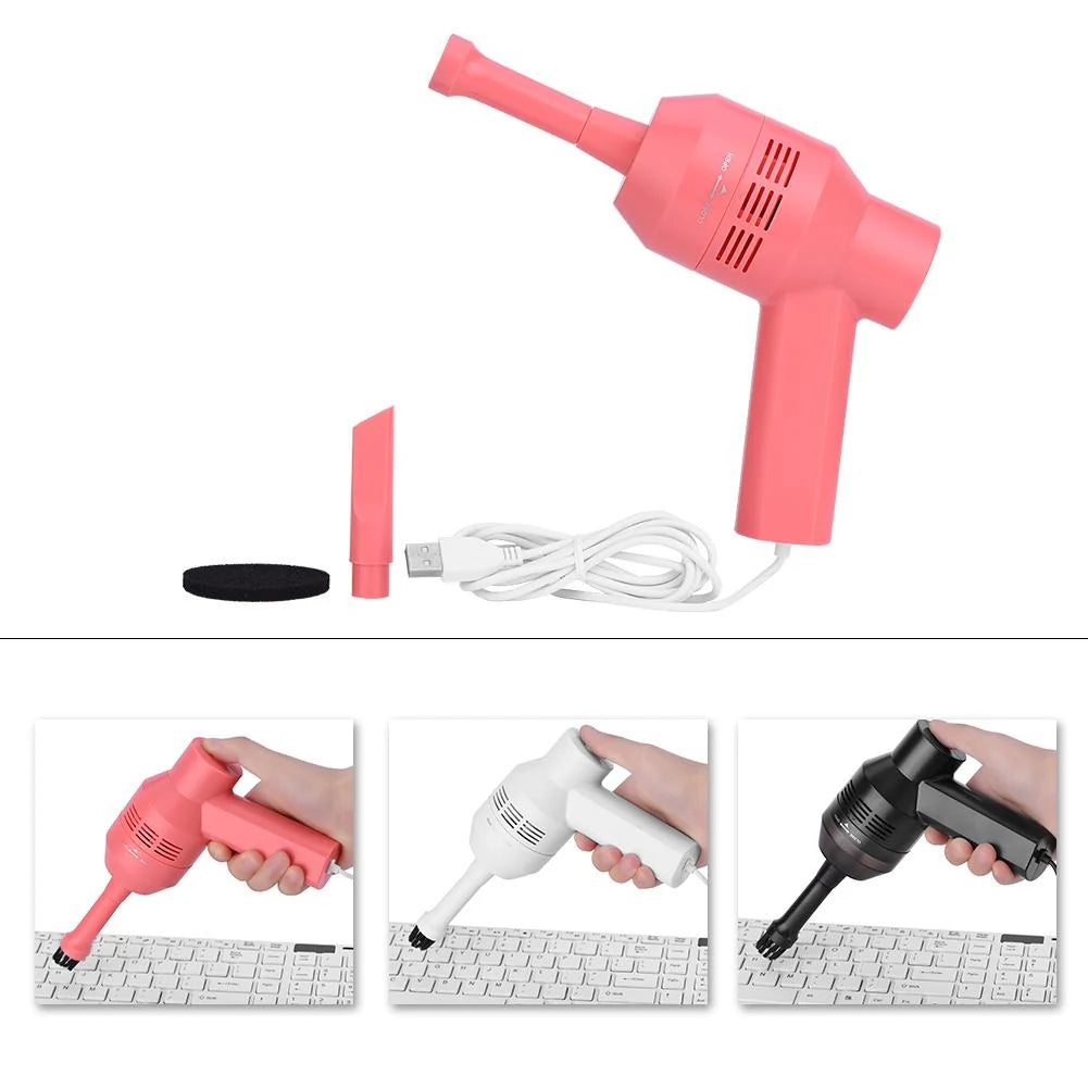 USB Keyboard Cleaner | Brush Nozzle, Twist-Open Dust Cup
