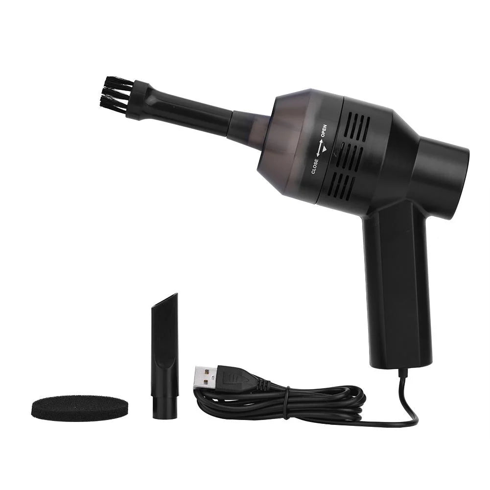 USB Keyboard Cleaner | Brush Nozzle, Twist-Open Dust Cup