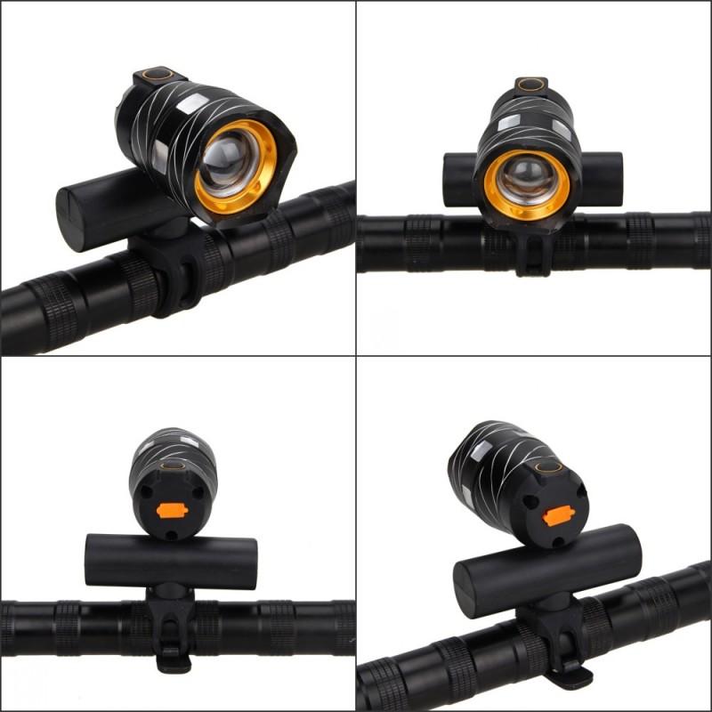 USB Rechargeable Bike LED Light | 5 LED 50 lm, 4 Light Modes, 240° Angle | IPX6 Waterproof, Gel Strap, 8hr Runtime