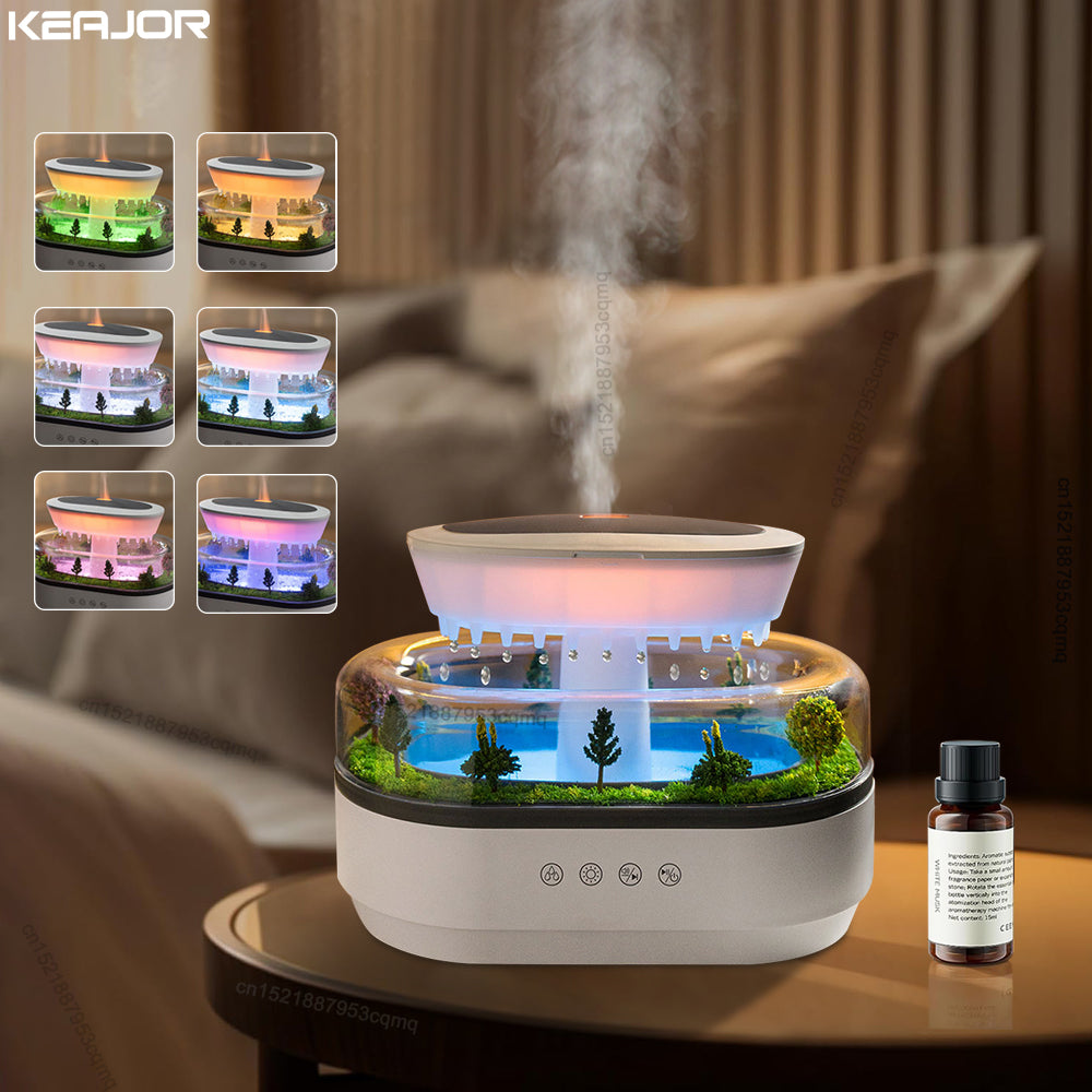 Ultrasonic Aroma Diffuser Humidifier | Colour-Changing LED Light & White Noise | Essential Oil Compatible Mist
