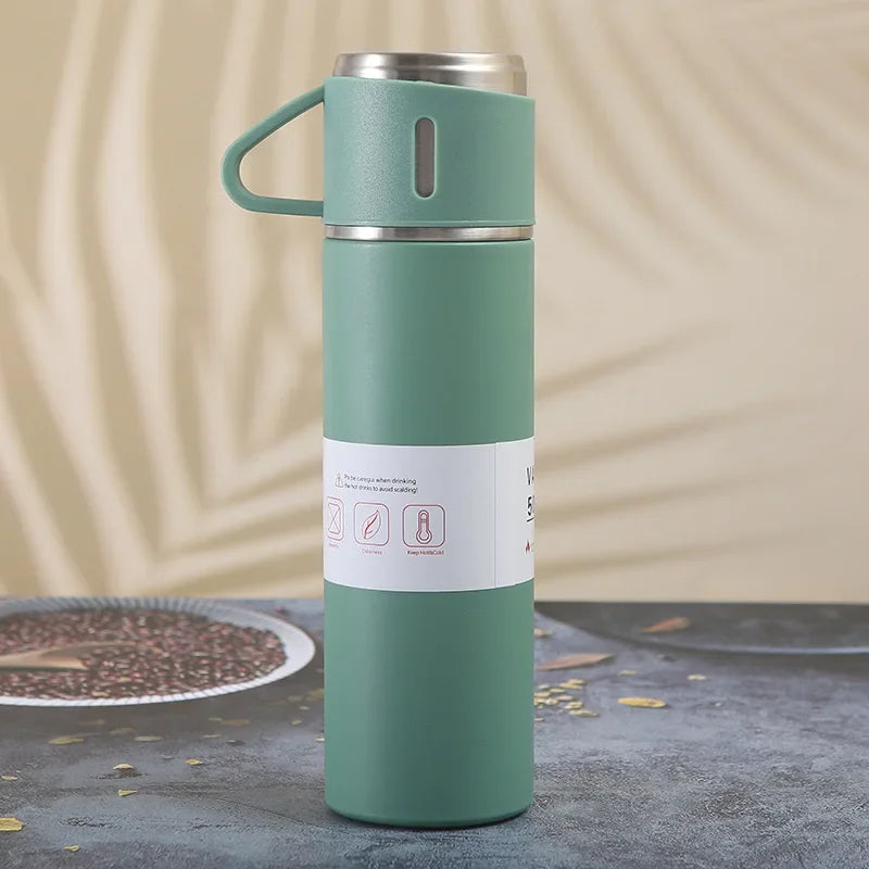 Vacuum Insulated Travel Mug Stainless Steel | 500ml Leak-Resistant Coffee Bottle | Keeps Drinks Hot or Cold for Hours