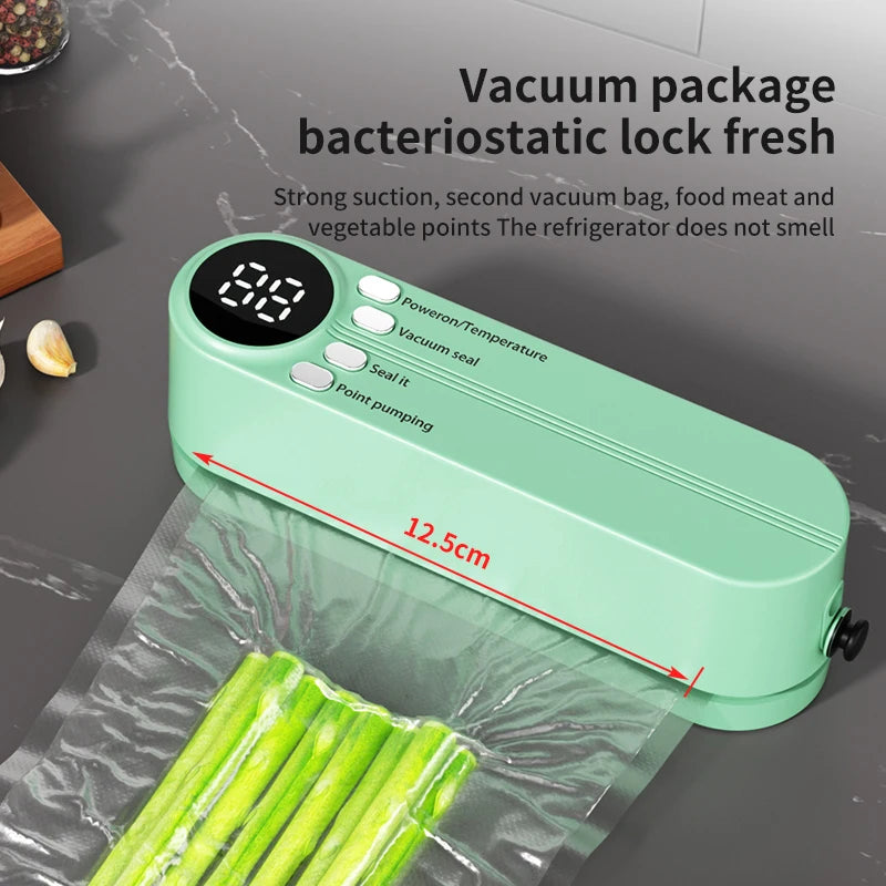 Vacuum Sealer | Cordless Handheld Bag Sealer with Digital Display