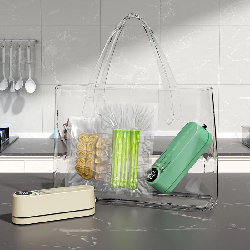 Vacuum Sealer | Cordless Handheld Bag Sealer with Digital Display