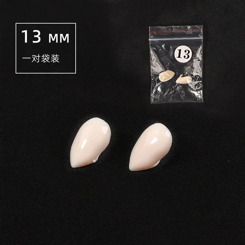 Vampire Fangs Halloween Costume Set | 5 Pairs with Solid Thermal Adhesive Glue | Reusable Dental Resin, Snap-In Fit
