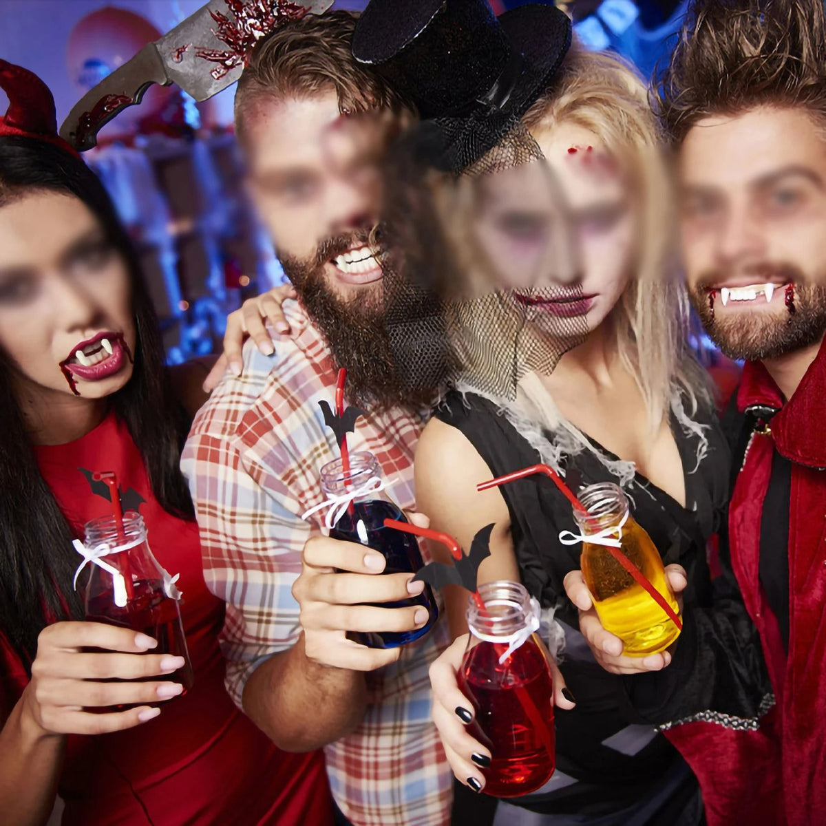 Vampire Fangs Kit for Halloween & Cosplay | Custom-Molded Thermal Adhesive Included | Non-Toxic Dental-Grade Resin Material