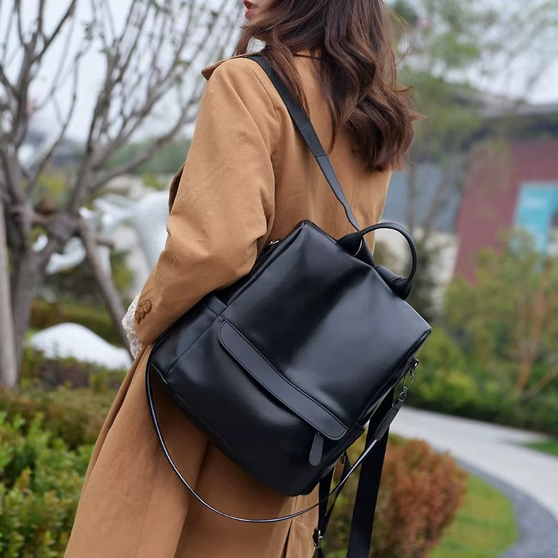 Vegan Leather Backpack | Women's Spacious Design With Adjustable Straps