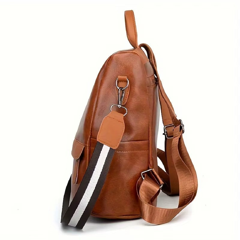 Vegan Leather Backpack | Women's Spacious Design With Adjustable Straps