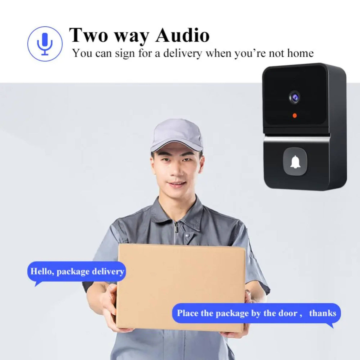 Video Doorbell Camera Wireless | HD Night Vision, WiFi App Control, 2-Way Audio | 365-Day Battery & Cloud Storage