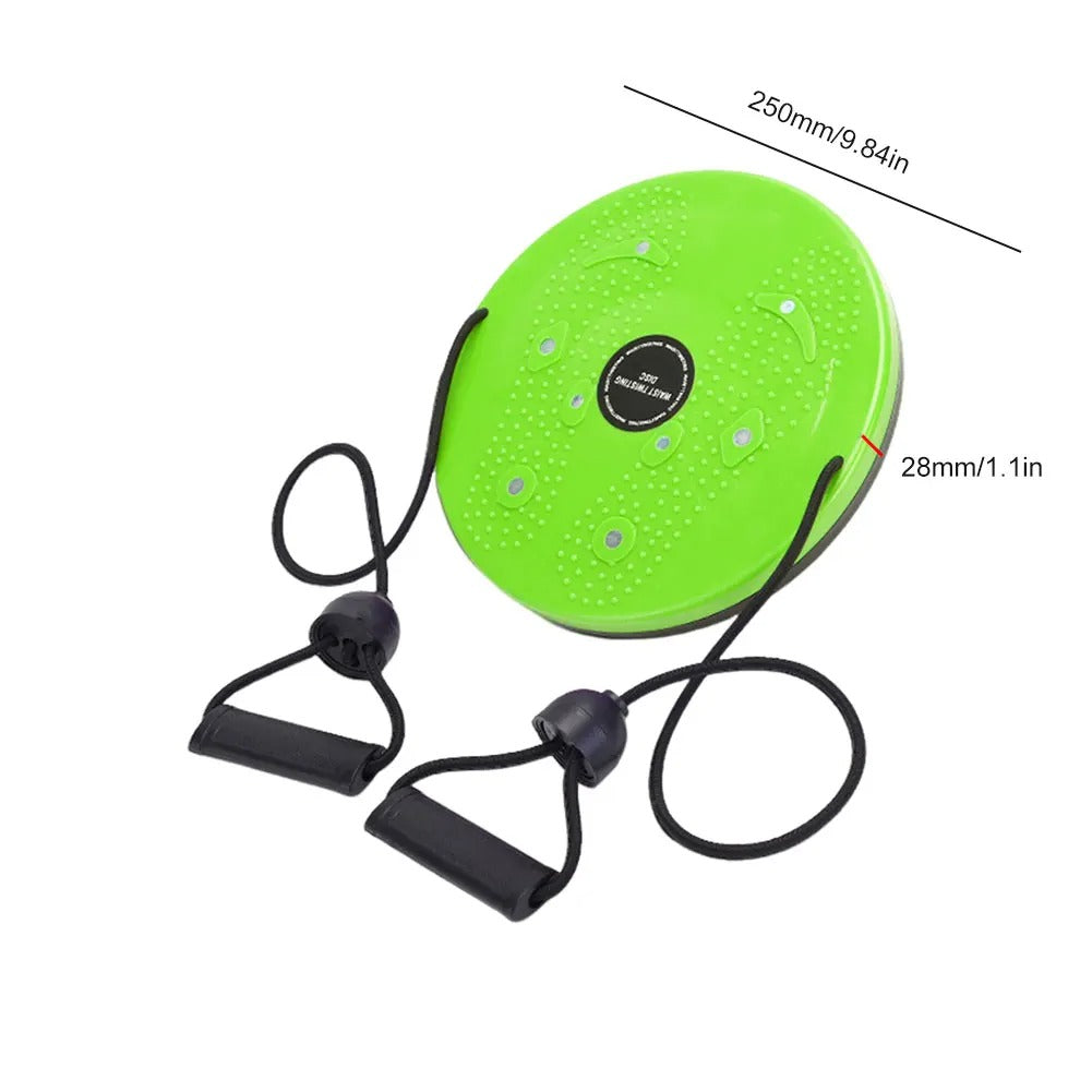 Waist Twisting Disc for Core & Balance Training | Magnetic Massage Nodes & Resistance Ropes | ABS Plastic, Max Load 100 kg