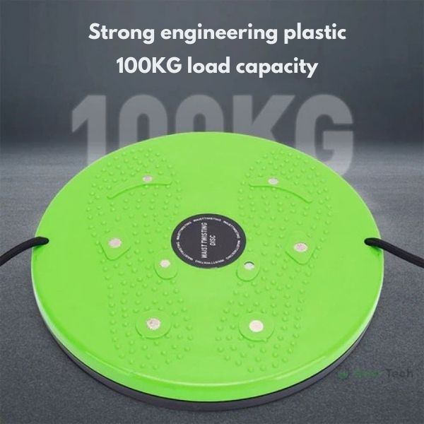 Waist Twisting Disc for Core & Balance Training | Magnetic Massage Nodes & Resistance Ropes | ABS Plastic, Max Load 100 kg