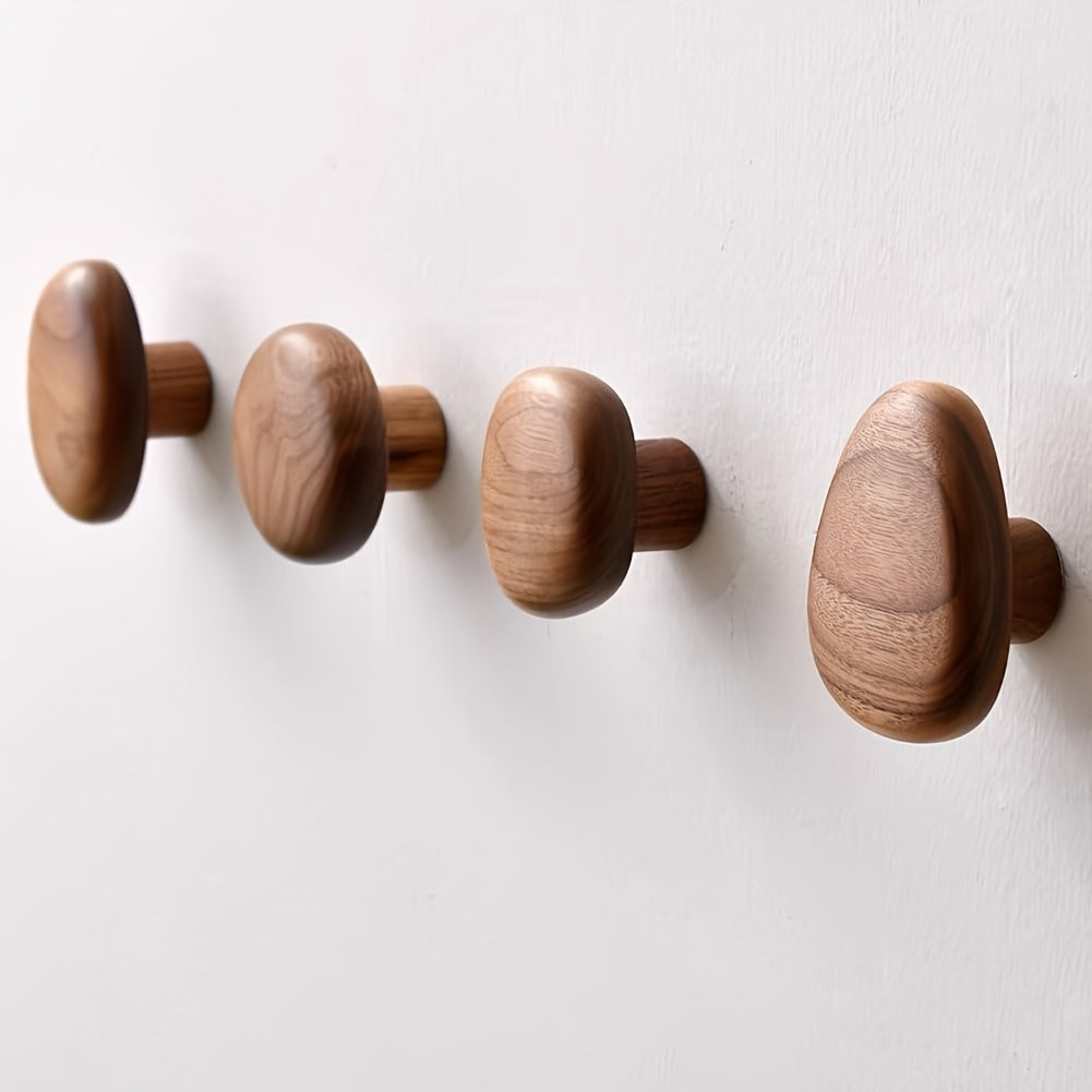 Wall Hooks Set | Rounded Pebble Shape For Coats And Bags