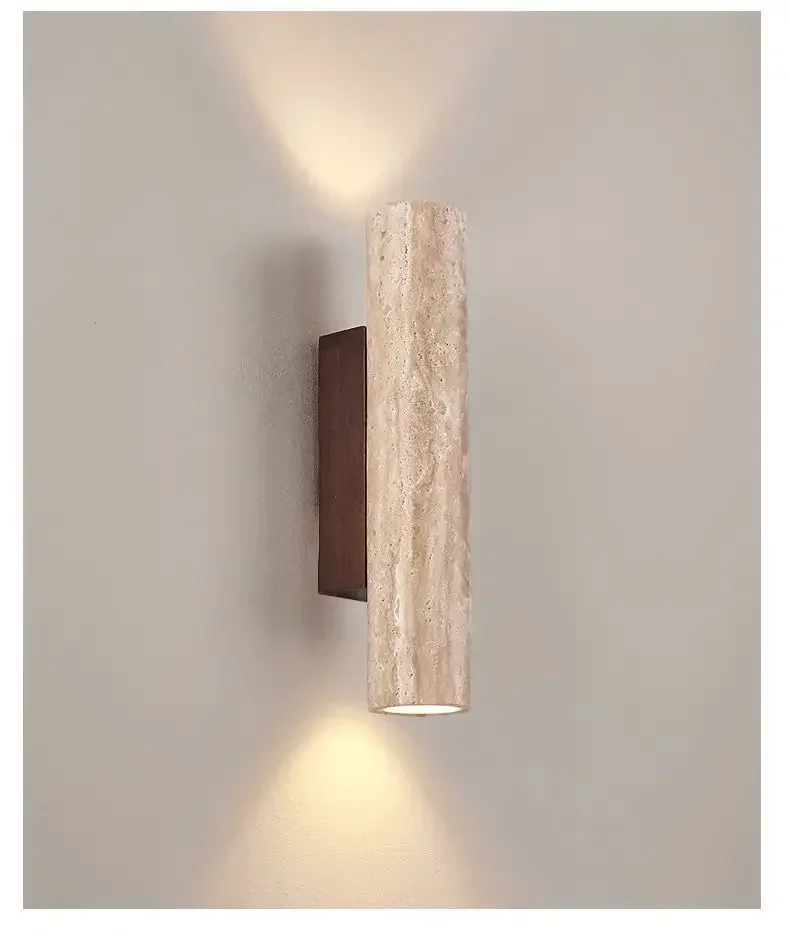 Wall Light | Up-Down Column, Pitted Open-Pored Surface
