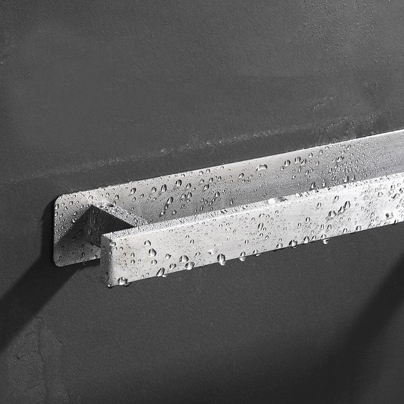 Wall Mounted Towel Bar Stainless Steel 40cm | No-Drill Adhesive Installation | Brushed or Matte Black Finish Option