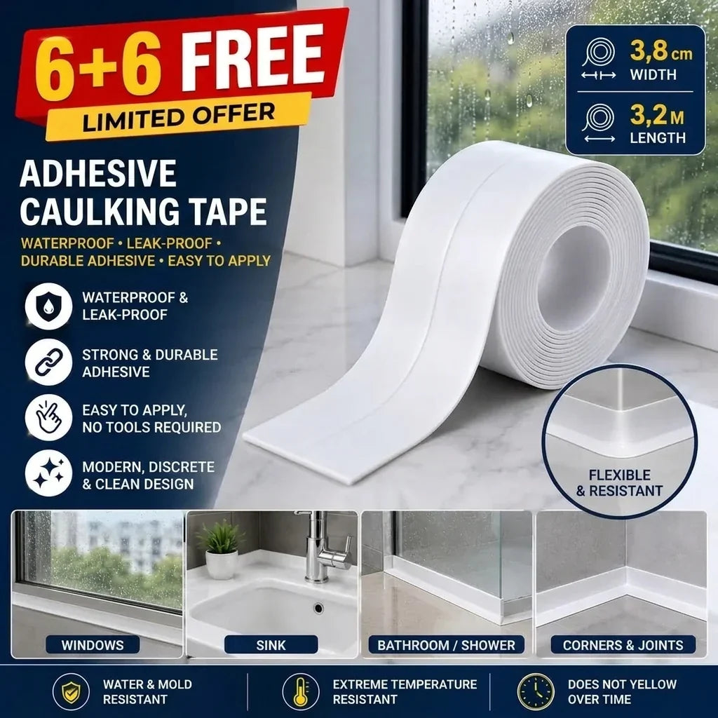 Waterproof Sealing Tape Strips | Self-Adhesive Seal for Gaps, Joints & Pipes | Blocks Leaks & Prevents Mould Instantly