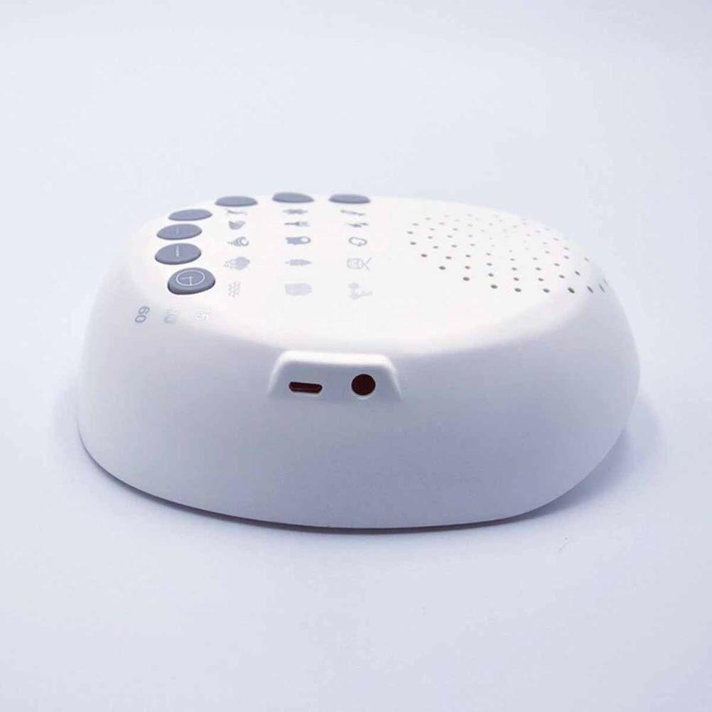 White Noise Sleep Sound Machine | 15 Natural Sounds & 8 Volume Levels | Timer Function, USB Powered, Portable Design