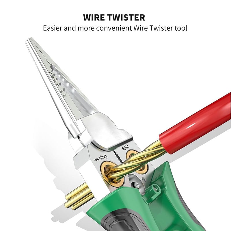 Wire Stripper Pliers 8-in-1 Heavy Duty Stainless Steel with Voltage Test