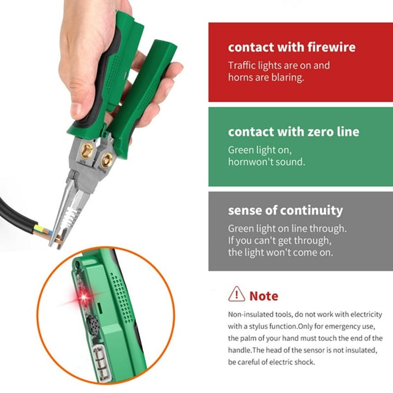 Wire Stripper Pliers 8-in-1 Heavy Duty Stainless Steel with Voltage Test
